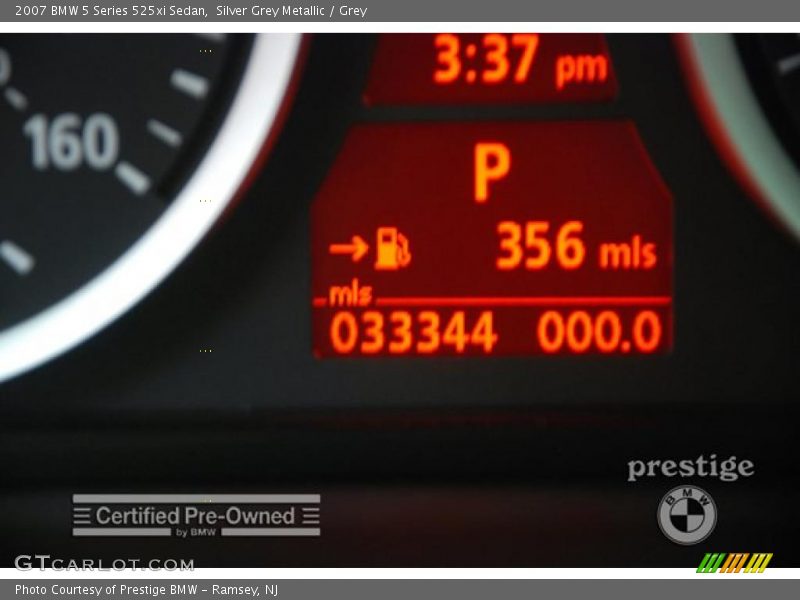Silver Grey Metallic / Grey 2007 BMW 5 Series 525xi Sedan