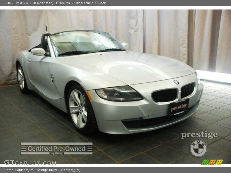 Titanium Silver Metallic / Black 2007 BMW Z4 3.0i Roadster
