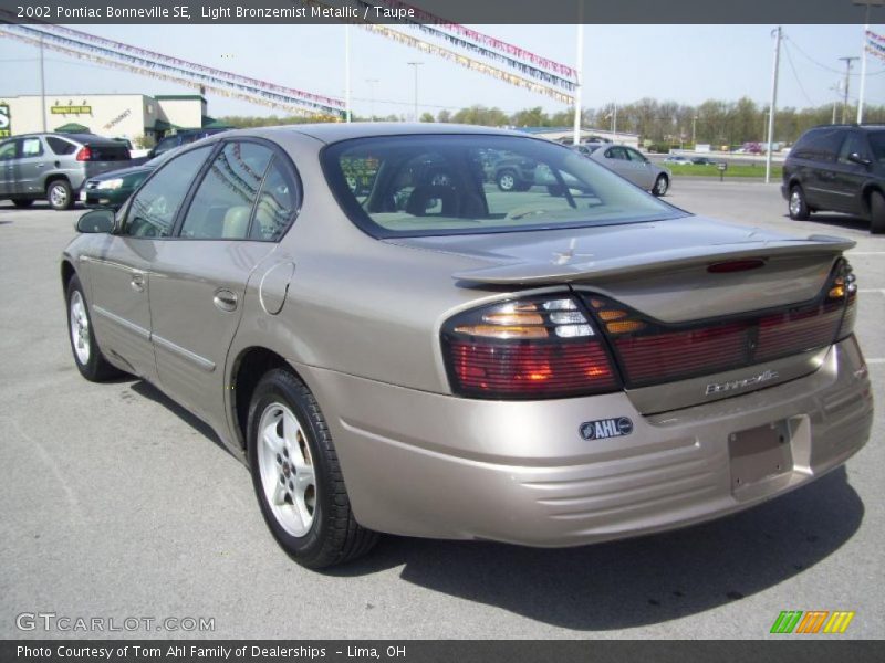 Light Bronzemist Metallic / Taupe 2002 Pontiac Bonneville SE