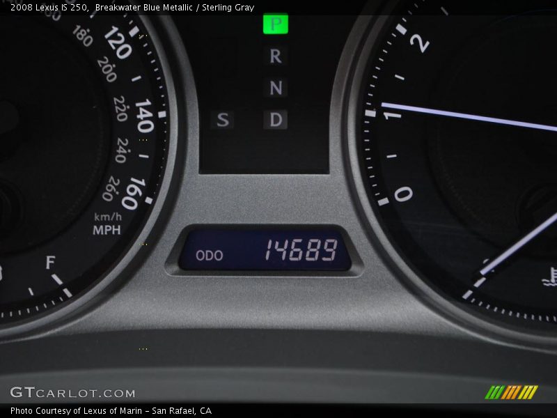 Breakwater Blue Metallic / Sterling Gray 2008 Lexus IS 250