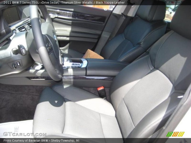 Titanium Silver Metallic / Black Nappa Leather 2011 BMW 7 Series 750Li xDrive Sedan