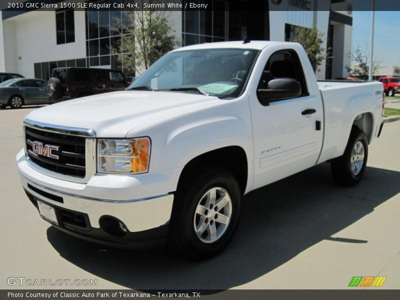 Summit White / Ebony 2010 GMC Sierra 1500 SLE Regular Cab 4x4