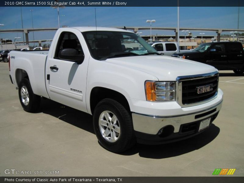 Summit White / Ebony 2010 GMC Sierra 1500 SLE Regular Cab 4x4