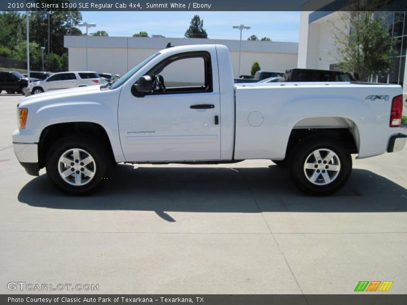 Summit White / Ebony 2010 GMC Sierra 1500 SLE Regular Cab 4x4