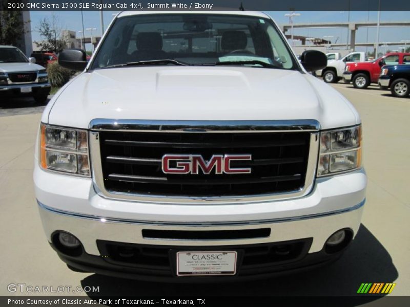 Summit White / Ebony 2010 GMC Sierra 1500 SLE Regular Cab 4x4