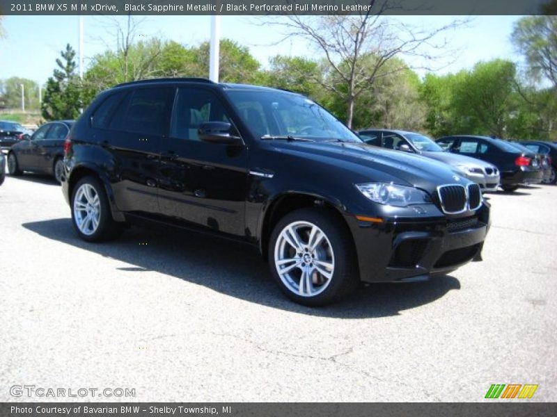 Black Sapphire Metallic / Black Perforated Full Merino Leather 2011 BMW X5 M M xDrive