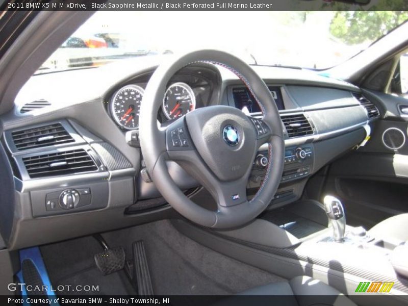 Black Sapphire Metallic / Black Perforated Full Merino Leather 2011 BMW X5 M M xDrive