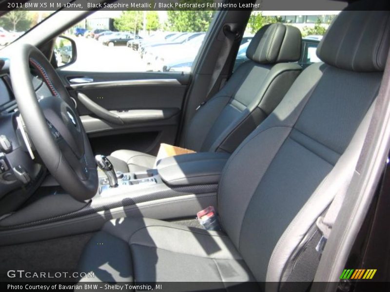 Black Sapphire Metallic / Black Perforated Full Merino Leather 2011 BMW X5 M M xDrive