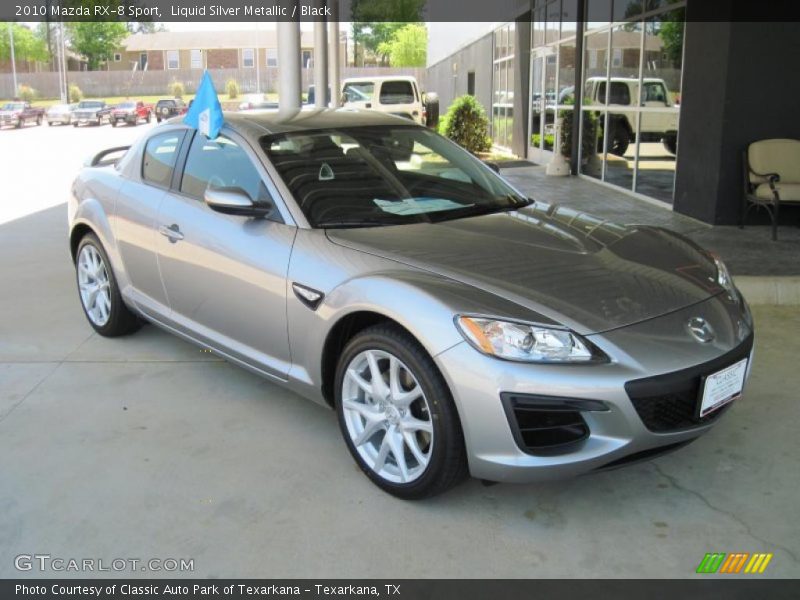 Liquid Silver Metallic / Black 2010 Mazda RX-8 Sport