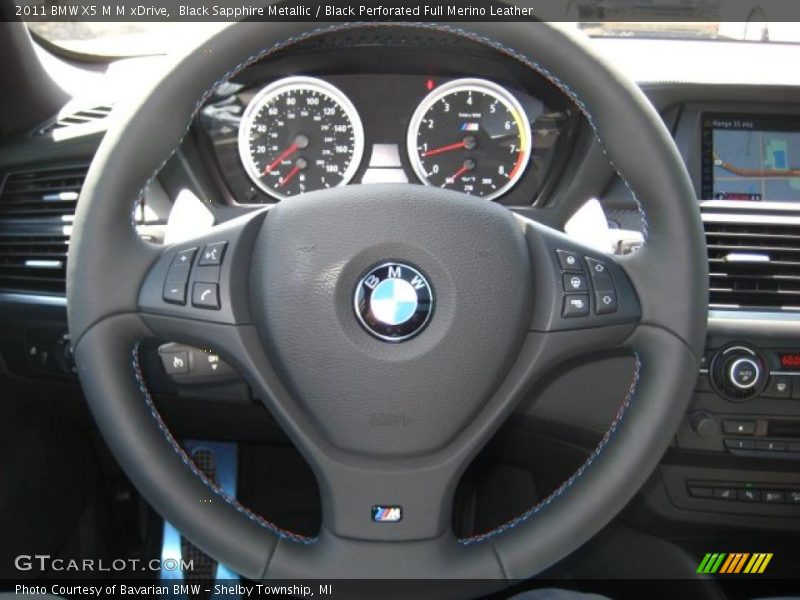 Black Sapphire Metallic / Black Perforated Full Merino Leather 2011 BMW X5 M M xDrive