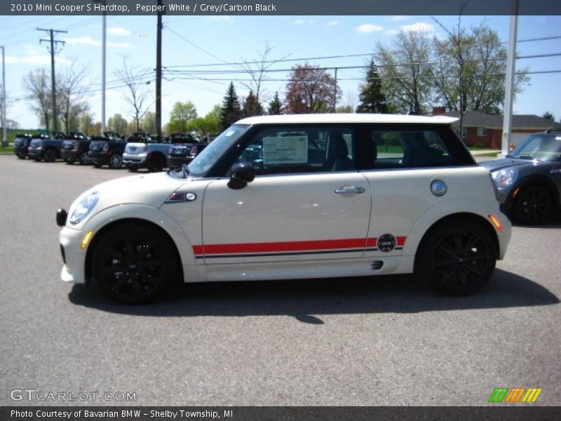 Pepper White / Grey/Carbon Black 2010 Mini Cooper S Hardtop