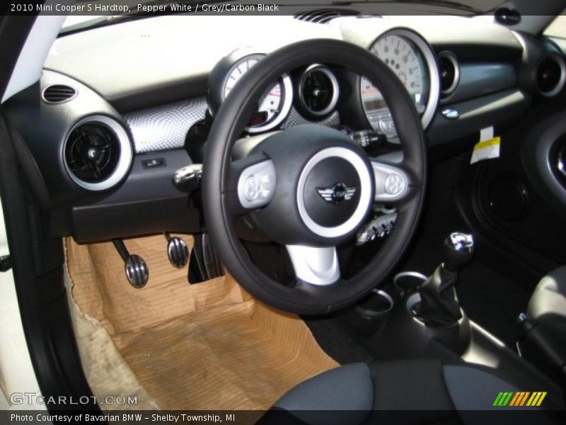 Pepper White / Grey/Carbon Black 2010 Mini Cooper S Hardtop