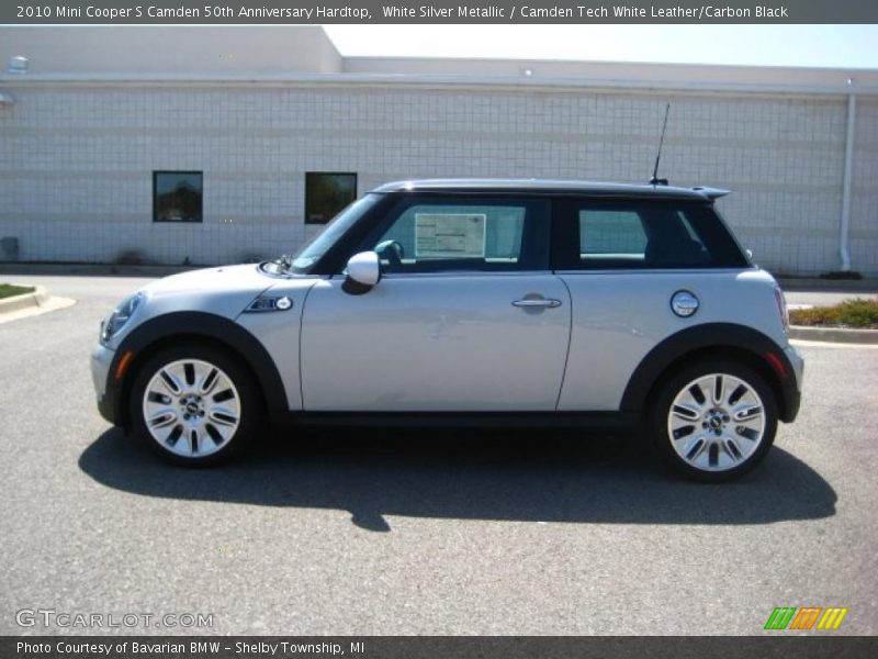 White Silver Metallic / Camden Tech White Leather/Carbon Black 2010 Mini Cooper S Camden 50th Anniversary Hardtop