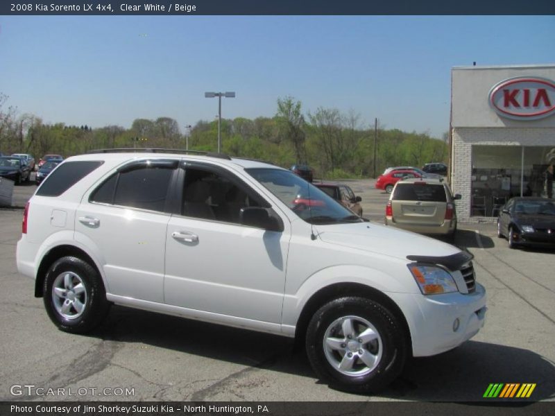 Clear White / Beige 2008 Kia Sorento LX 4x4