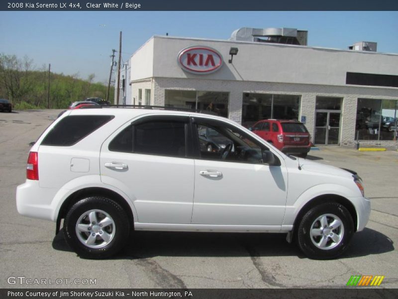 Clear White / Beige 2008 Kia Sorento LX 4x4