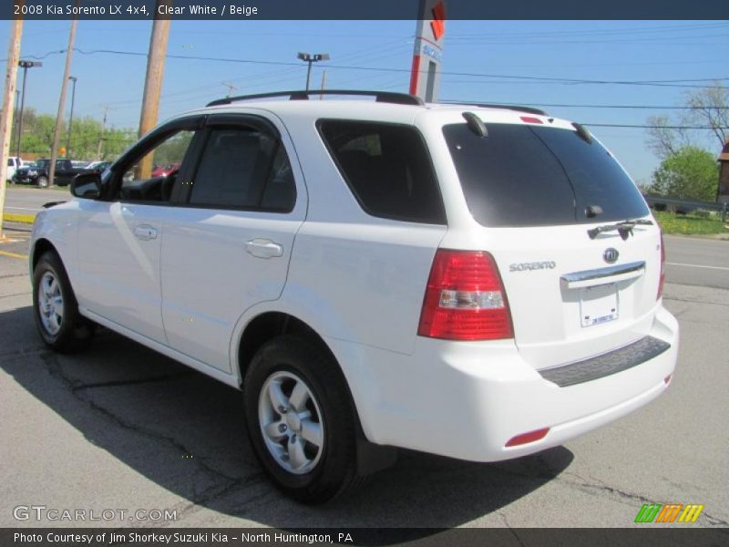 Clear White / Beige 2008 Kia Sorento LX 4x4