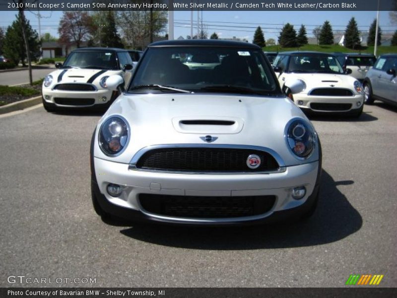 White Silver Metallic / Camden Tech White Leather/Carbon Black 2010 Mini Cooper S Camden 50th Anniversary Hardtop