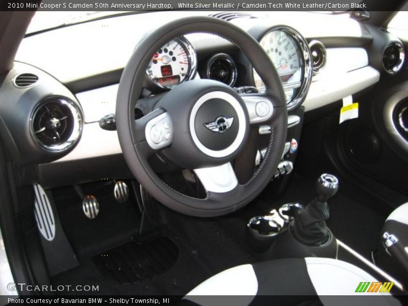 White Silver Metallic / Camden Tech White Leather/Carbon Black 2010 Mini Cooper S Camden 50th Anniversary Hardtop