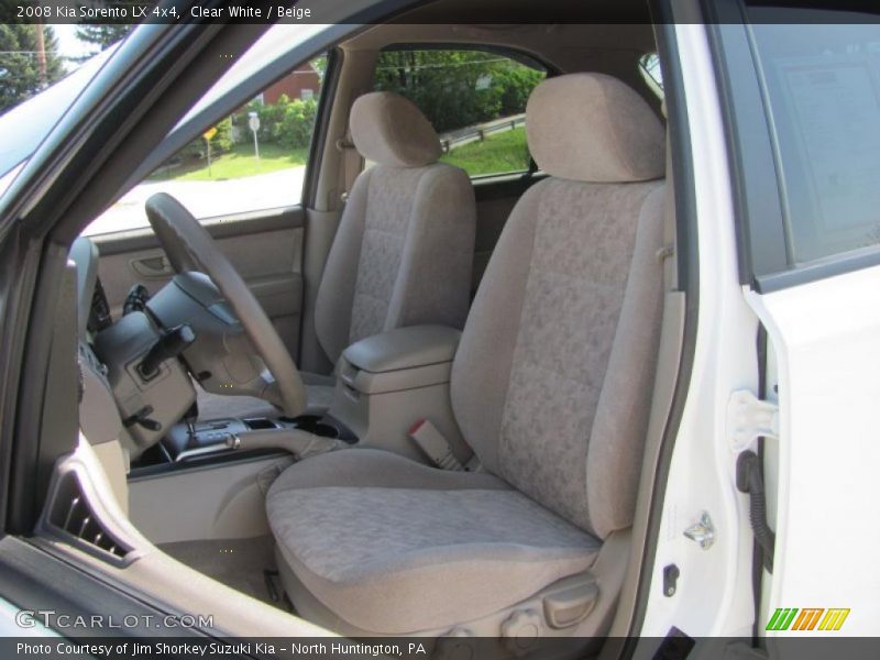Clear White / Beige 2008 Kia Sorento LX 4x4