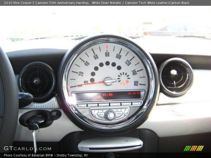 White Silver Metallic / Camden Tech White Leather/Carbon Black 2010 Mini Cooper S Camden 50th Anniversary Hardtop