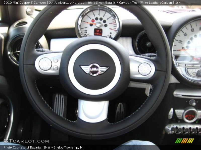 White Silver Metallic / Camden Tech White Leather/Carbon Black 2010 Mini Cooper S Camden 50th Anniversary Hardtop