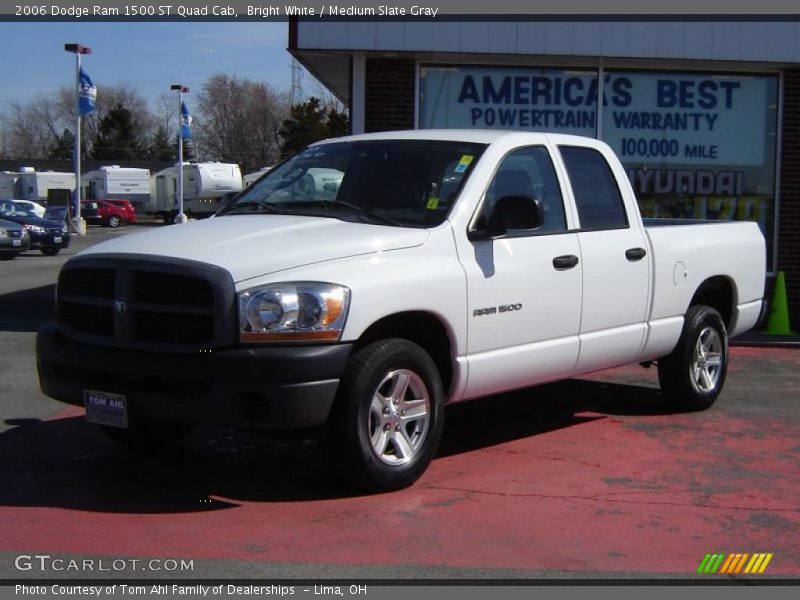 Bright White / Medium Slate Gray 2006 Dodge Ram 1500 ST Quad Cab