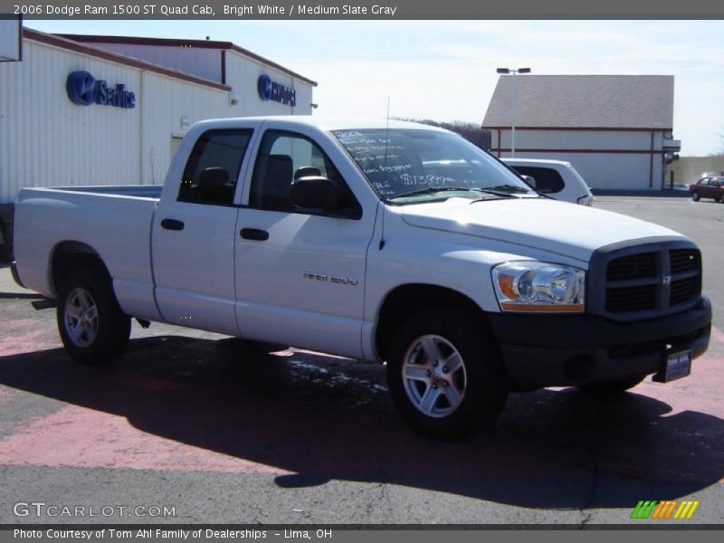 Bright White / Medium Slate Gray 2006 Dodge Ram 1500 ST Quad Cab