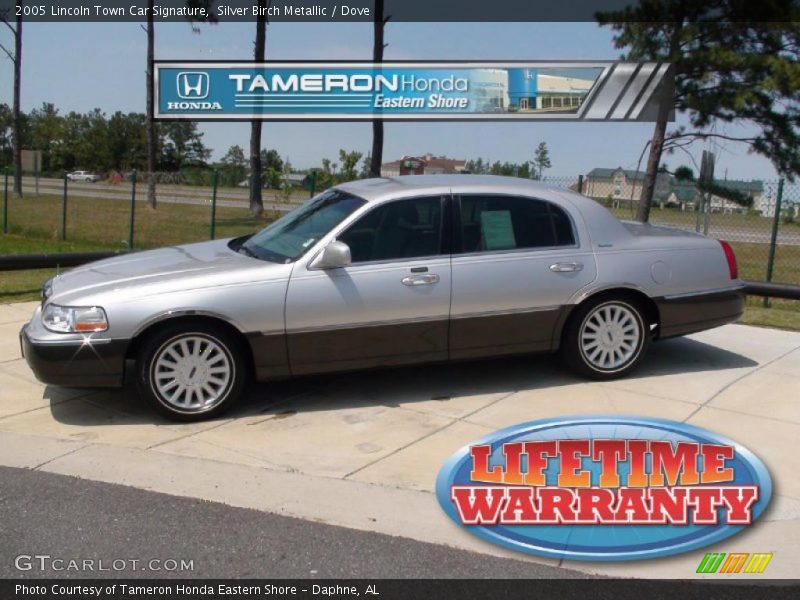 Silver Birch Metallic / Dove 2005 Lincoln Town Car Signature