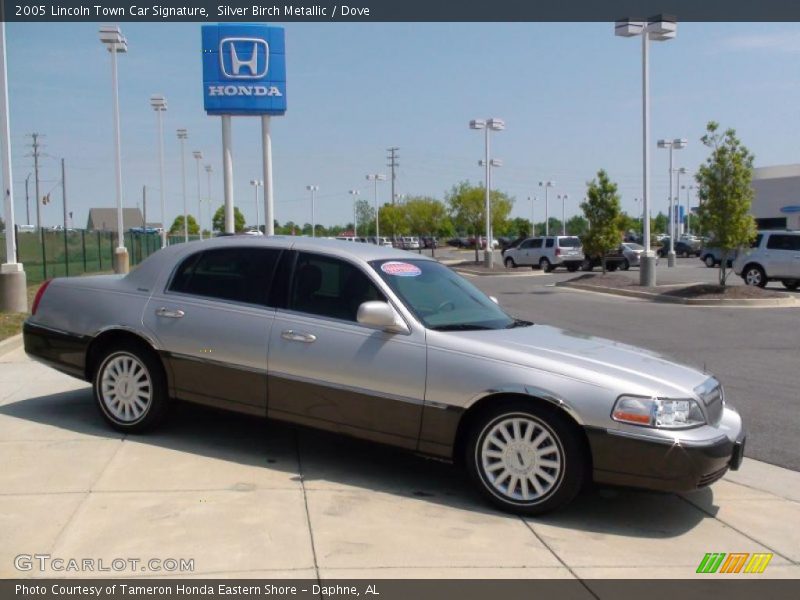 Silver Birch Metallic / Dove 2005 Lincoln Town Car Signature