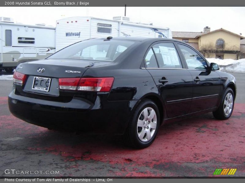 Ebony Black / Beige 2008 Hyundai Sonata GLS