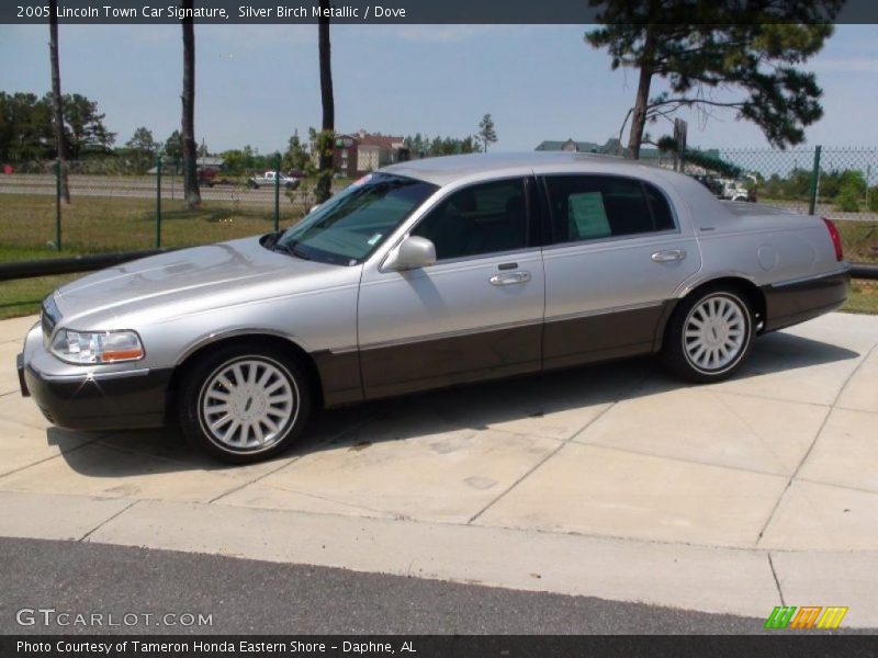 Silver Birch Metallic / Dove 2005 Lincoln Town Car Signature