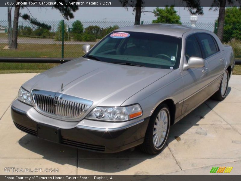 Silver Birch Metallic / Dove 2005 Lincoln Town Car Signature