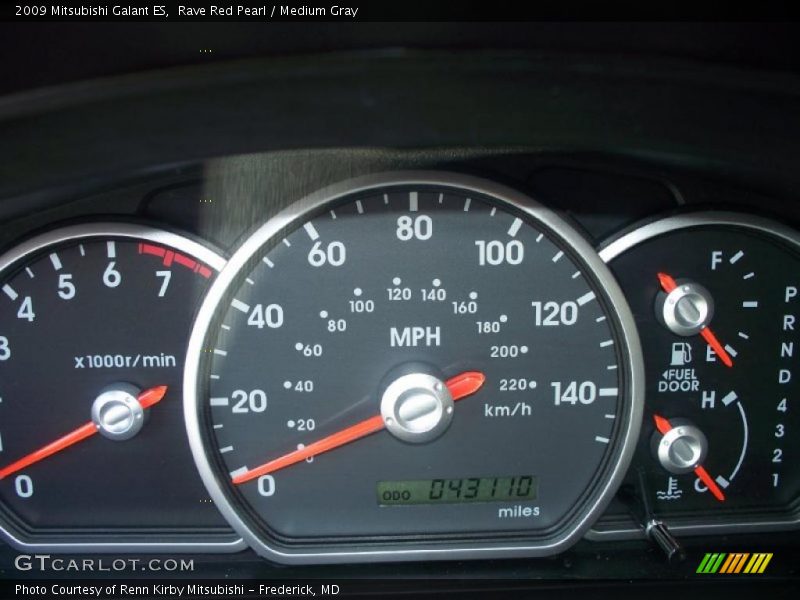Rave Red Pearl / Medium Gray 2009 Mitsubishi Galant ES