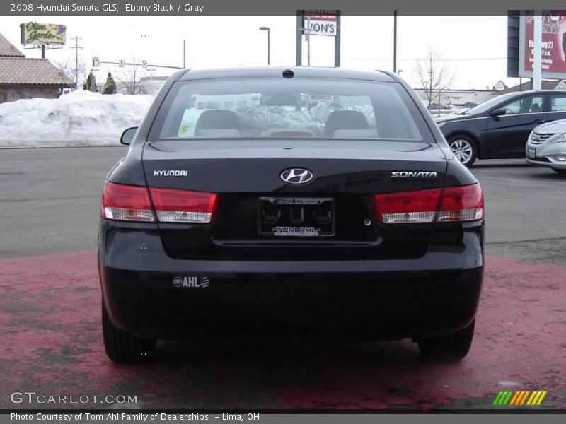 Ebony Black / Gray 2008 Hyundai Sonata GLS