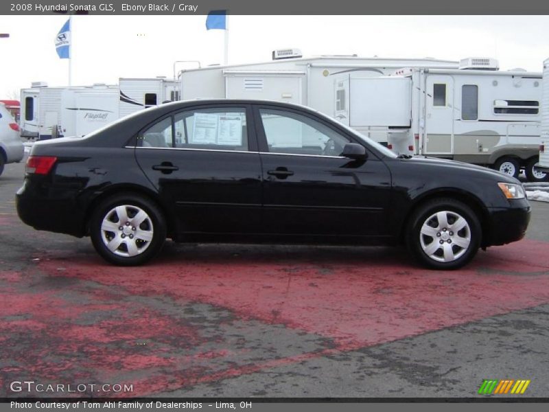 Ebony Black / Gray 2008 Hyundai Sonata GLS