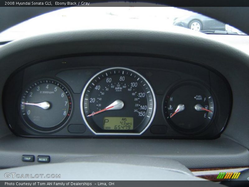 Ebony Black / Gray 2008 Hyundai Sonata GLS
