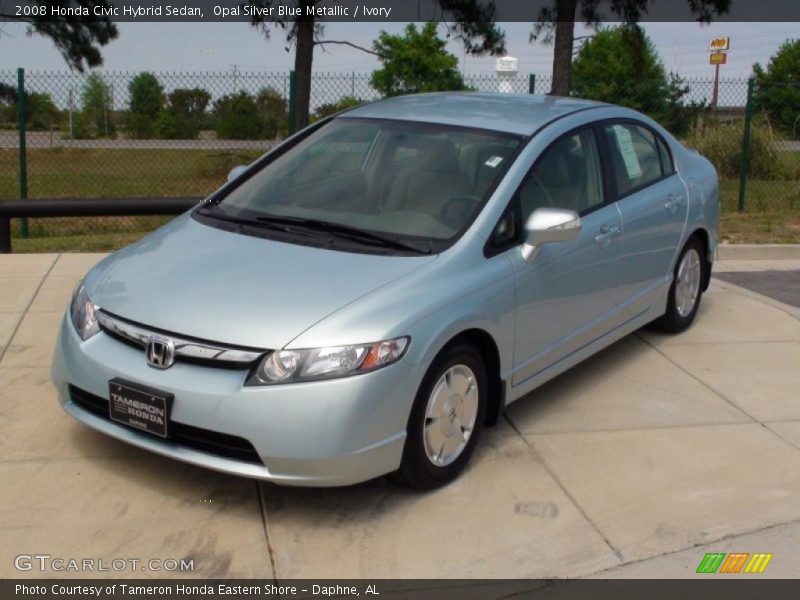 Opal Silver Blue Metallic / Ivory 2008 Honda Civic Hybrid Sedan