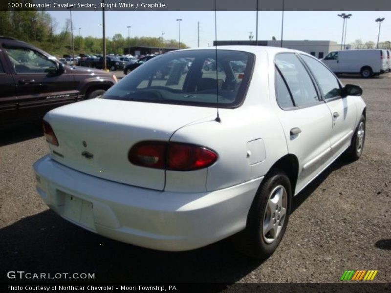Bright White / Graphite 2001 Chevrolet Cavalier Sedan