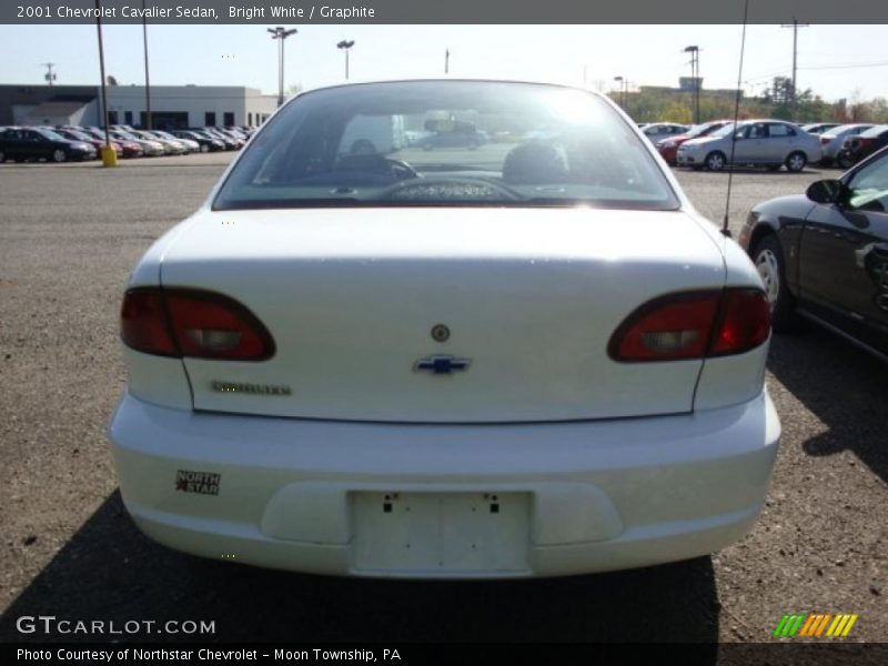 Bright White / Graphite 2001 Chevrolet Cavalier Sedan