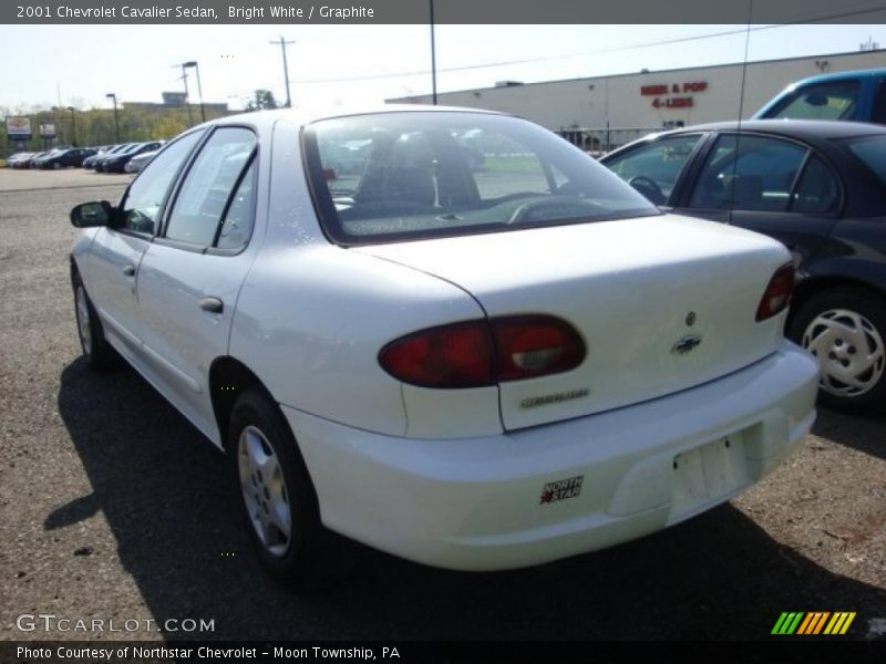 Bright White / Graphite 2001 Chevrolet Cavalier Sedan