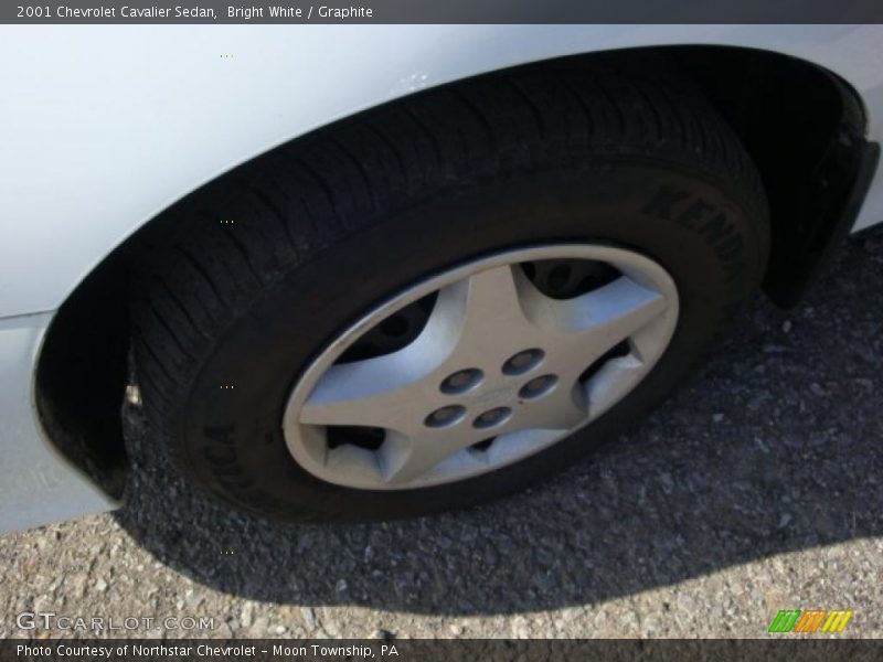 Bright White / Graphite 2001 Chevrolet Cavalier Sedan