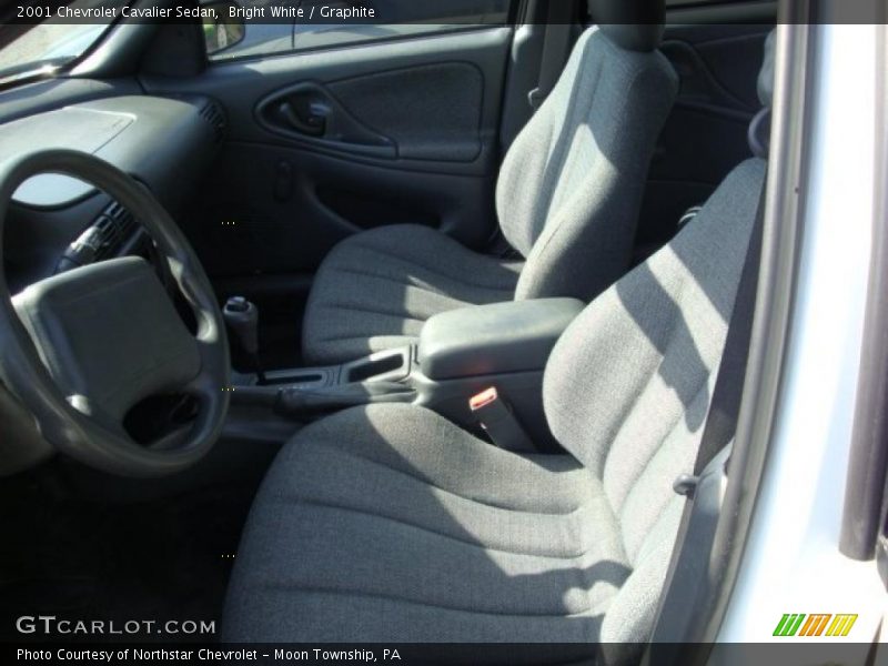 Bright White / Graphite 2001 Chevrolet Cavalier Sedan