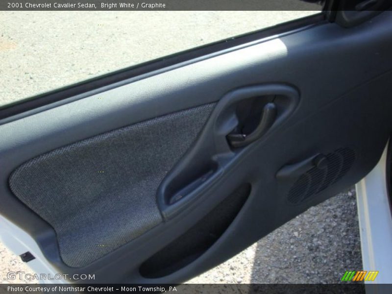 Bright White / Graphite 2001 Chevrolet Cavalier Sedan