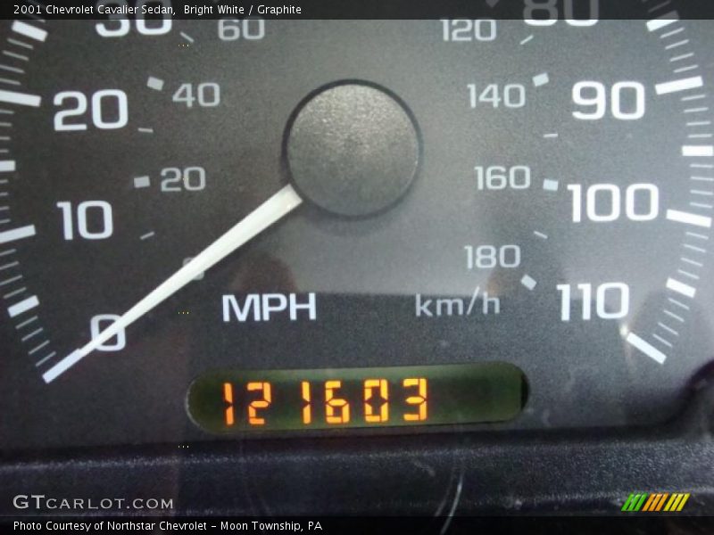 Bright White / Graphite 2001 Chevrolet Cavalier Sedan