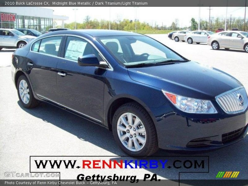 Midnight Blue Metallic / Dark Titanium/Light Titanium 2010 Buick LaCrosse CX