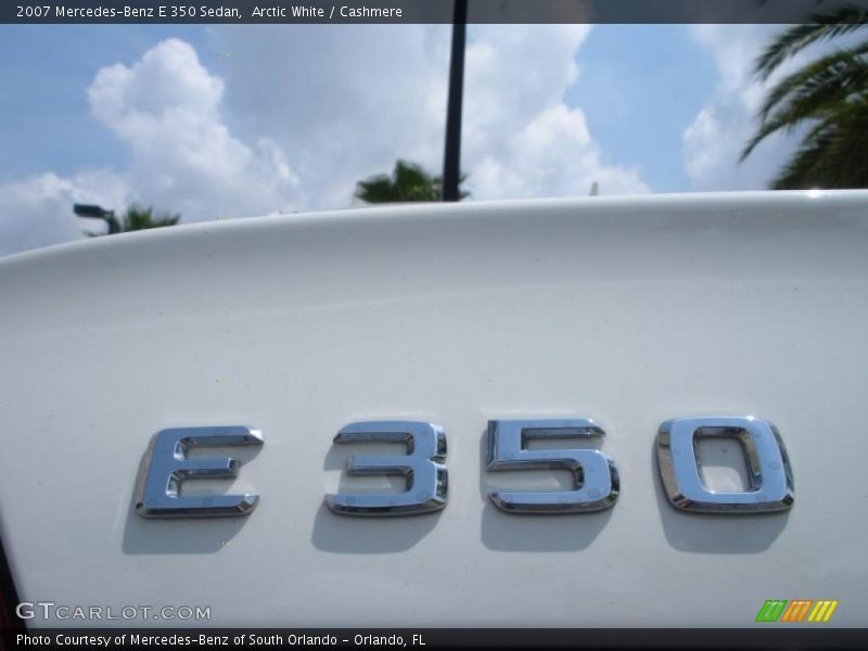 Arctic White / Cashmere 2007 Mercedes-Benz E 350 Sedan