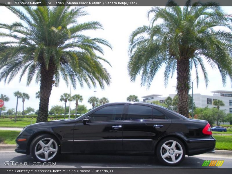 Sienna Black Metallic / Sahara Beige/Black 2008 Mercedes-Benz E 550 Sedan