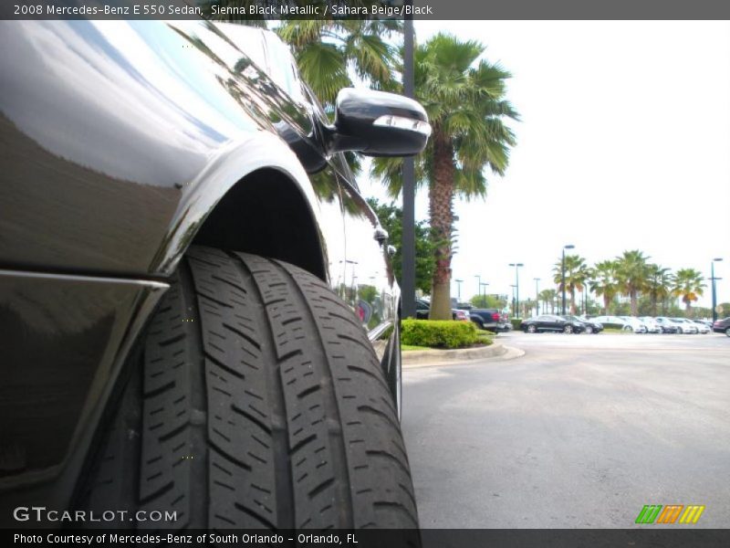 Sienna Black Metallic / Sahara Beige/Black 2008 Mercedes-Benz E 550 Sedan