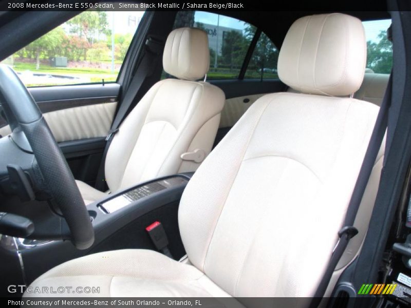 Sienna Black Metallic / Sahara Beige/Black 2008 Mercedes-Benz E 550 Sedan