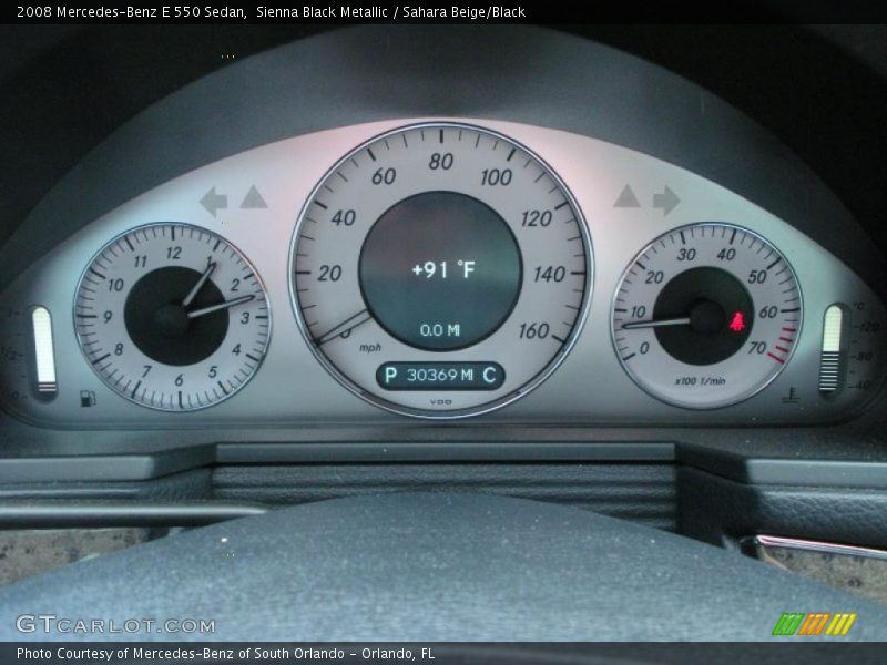 Sienna Black Metallic / Sahara Beige/Black 2008 Mercedes-Benz E 550 Sedan